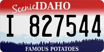 ID license plate I827544