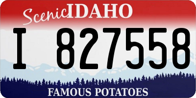 ID license plate I827558