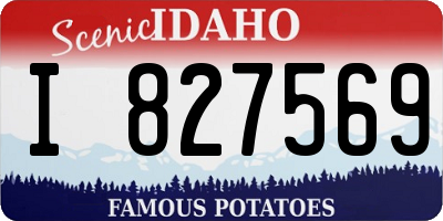 ID license plate I827569