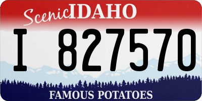 ID license plate I827570