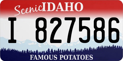 ID license plate I827586