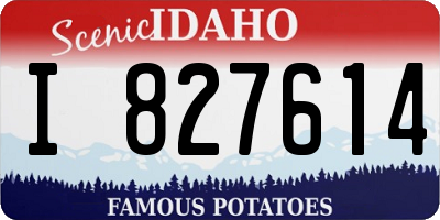 ID license plate I827614