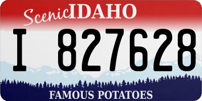 ID license plate I827628