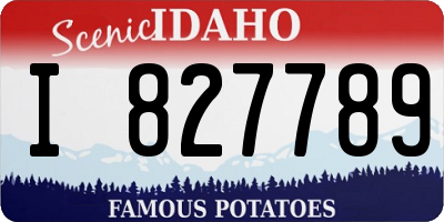 ID license plate I827789