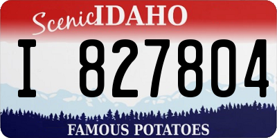 ID license plate I827804