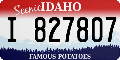 ID license plate I827807