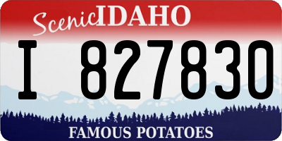 ID license plate I827830