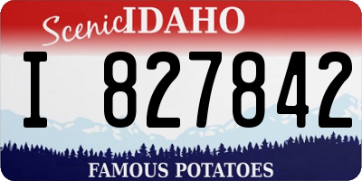 ID license plate I827842