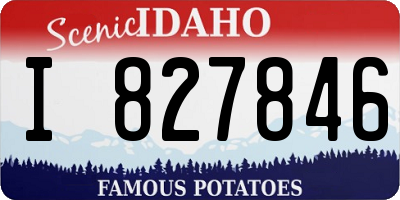ID license plate I827846