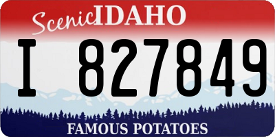 ID license plate I827849