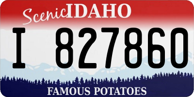 ID license plate I827860