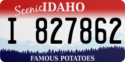 ID license plate I827862