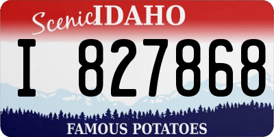 ID license plate I827868