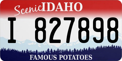 ID license plate I827898