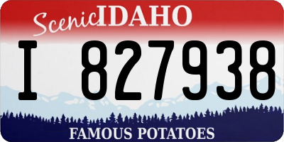 ID license plate I827938