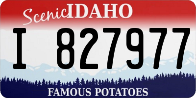 ID license plate I827977