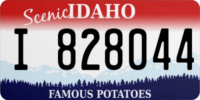 ID license plate I828044