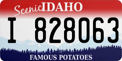 ID license plate I828063