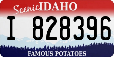 ID license plate I828396
