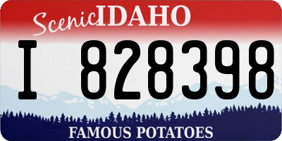 ID license plate I828398
