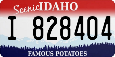 ID license plate I828404