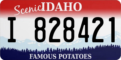 ID license plate I828421