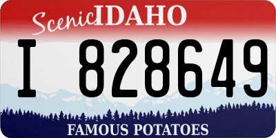 ID license plate I828649