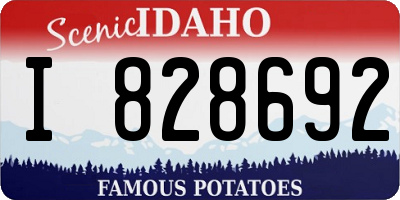 ID license plate I828692