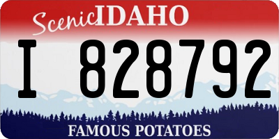 ID license plate I828792