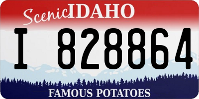 ID license plate I828864