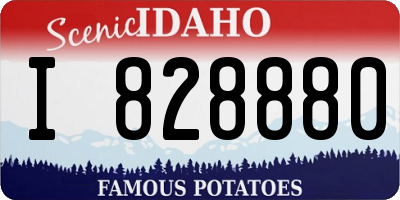 ID license plate I828880