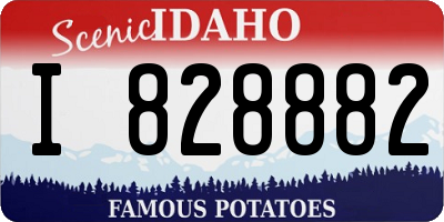 ID license plate I828882