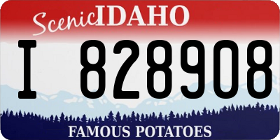 ID license plate I828908