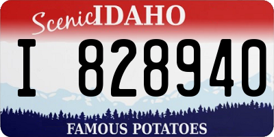 ID license plate I828940