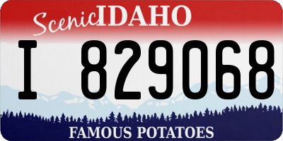 ID license plate I829068
