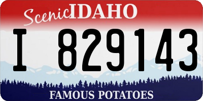 ID license plate I829143