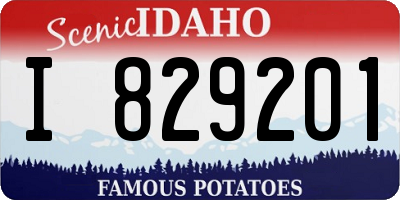 ID license plate I829201