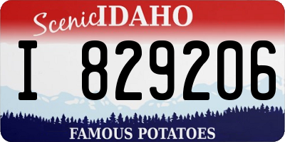 ID license plate I829206