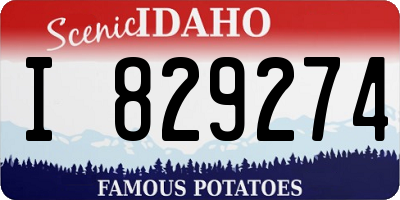 ID license plate I829274