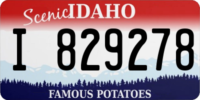 ID license plate I829278