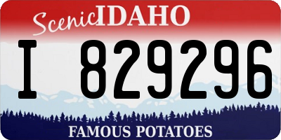 ID license plate I829296