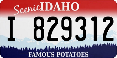 ID license plate I829312