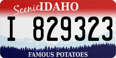 ID license plate I829323