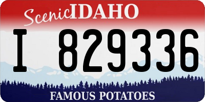 ID license plate I829336
