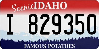 ID license plate I829350
