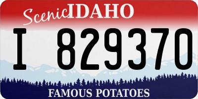ID license plate I829370
