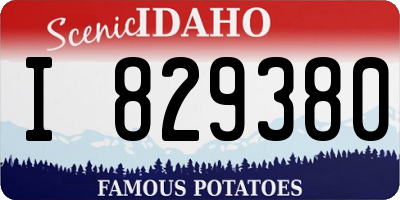 ID license plate I829380