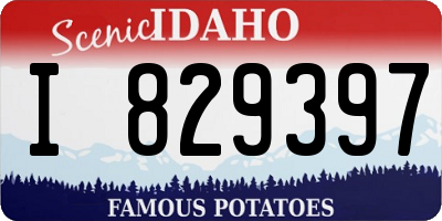 ID license plate I829397