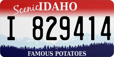 ID license plate I829414