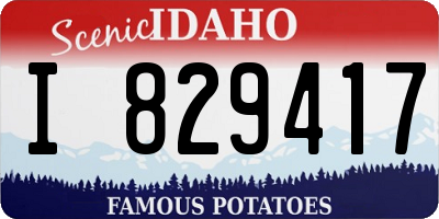 ID license plate I829417